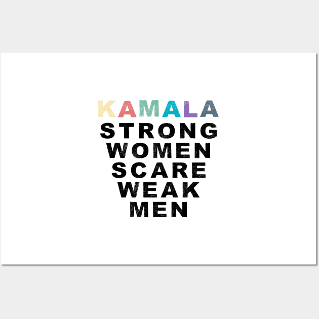 Kamala Strong American Women Leader The Future is Female Girl Power Wall Art by gillys